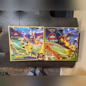 2 Poke'mon Battle Academy Board Games 1 Complete 1 Missing 4 Pieces